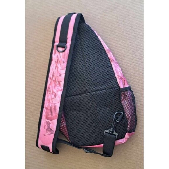 New Pink Cadillac Elvis Presley Sling Bag Shoulder Messenger Guitars Graceland - Picture 3 of 4